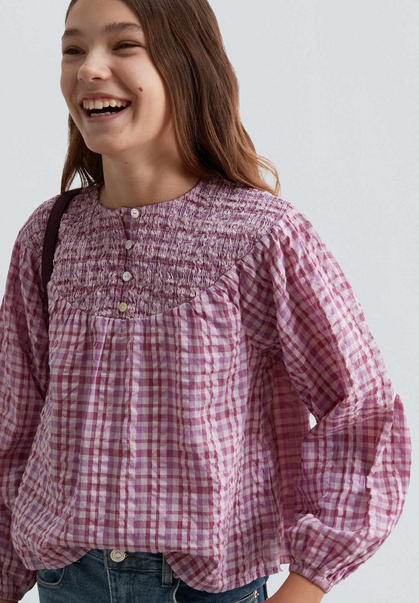 CHECK PRINT BLOUSE