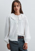 BLOUSE WITH EMBROIDERED NECK DETAILS