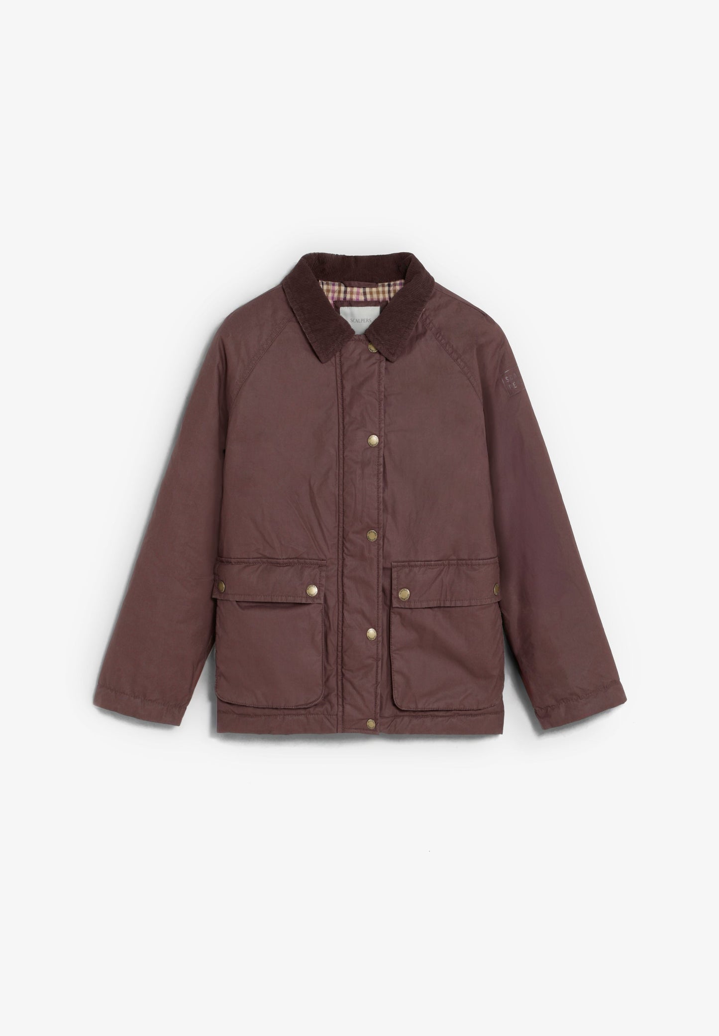 WAXED JACKET WITH CORDUROY COLLAR