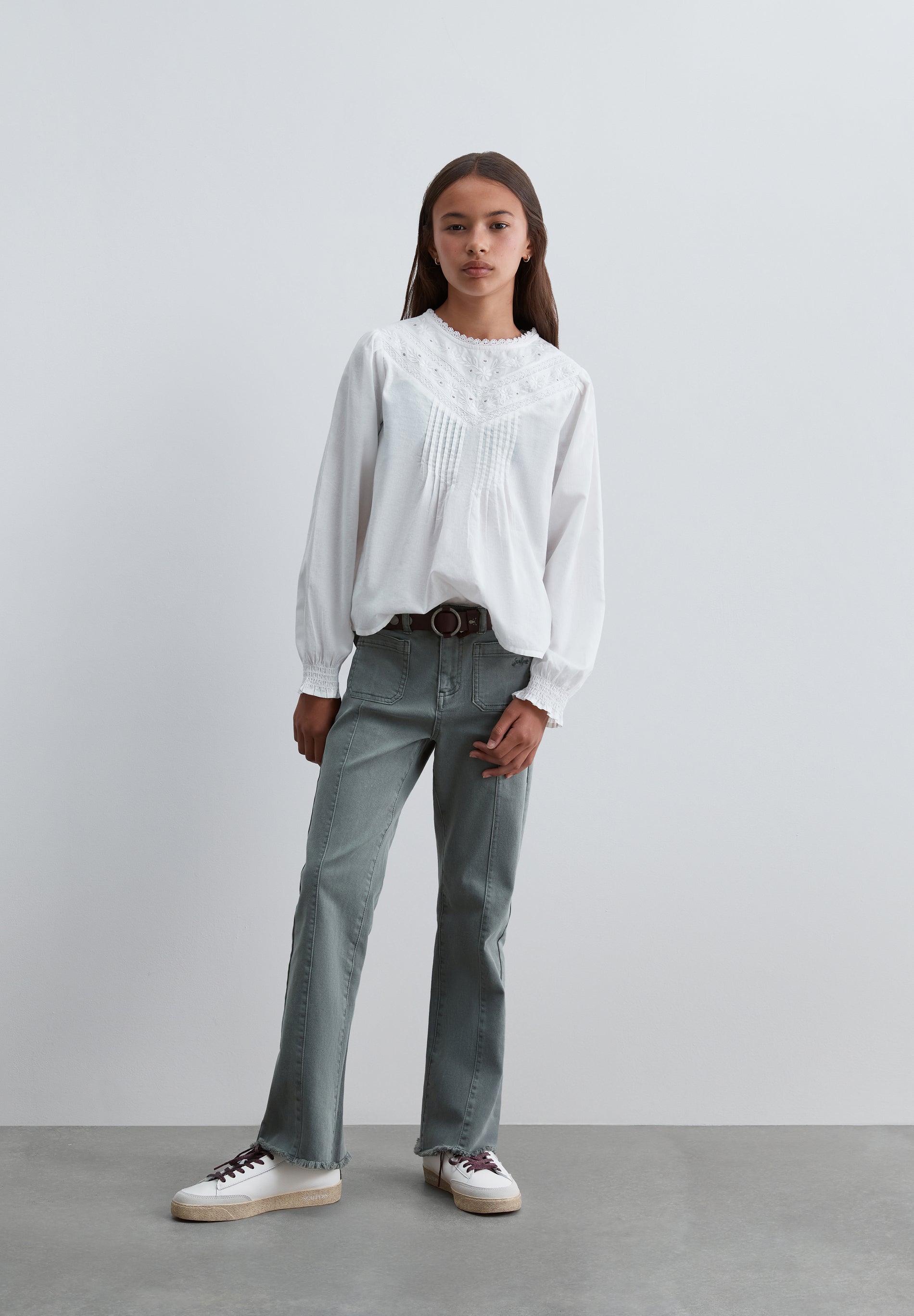 FLARED TROUSERS WITH SEAMS