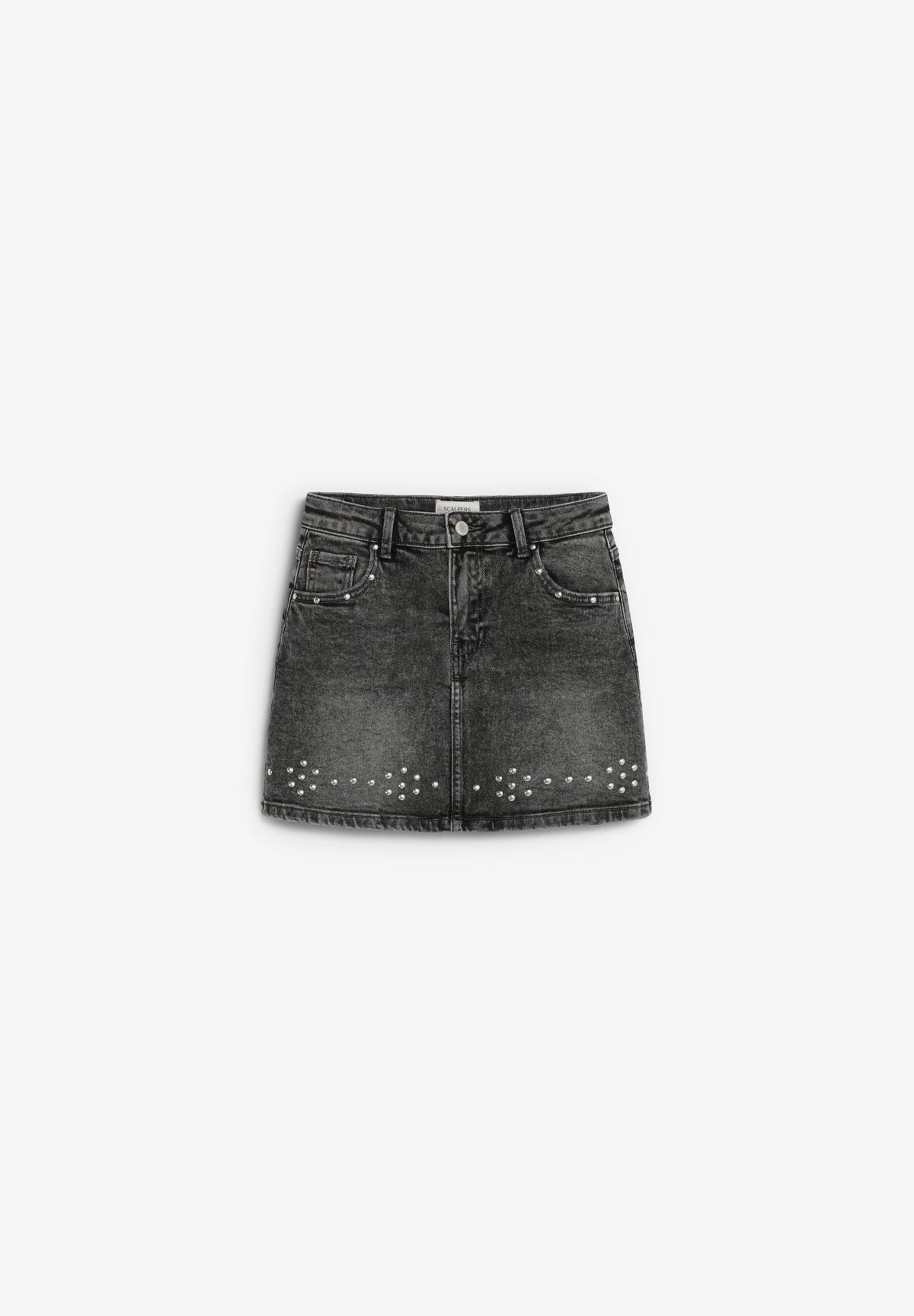 DENIM SKIRT WITH STUDS