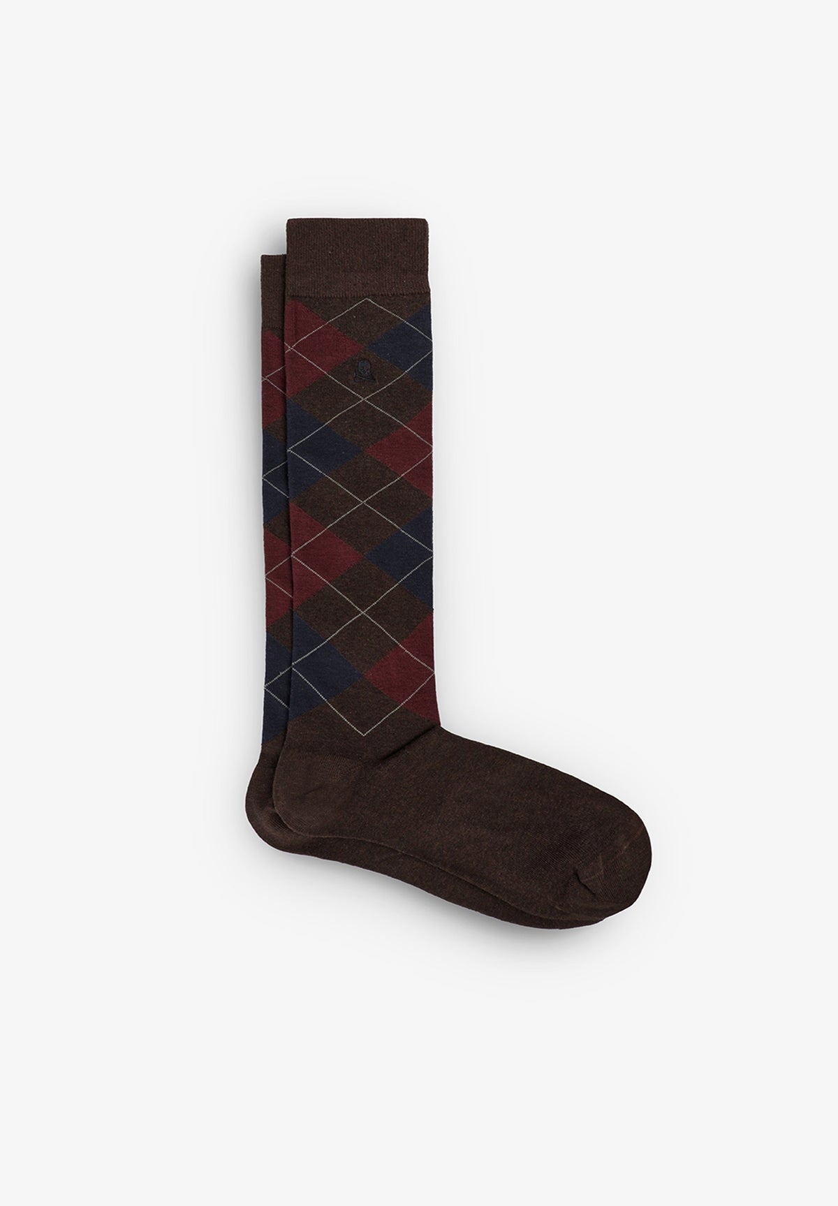 DIAMOND PATTERN KNEE-HIGH SOCKS