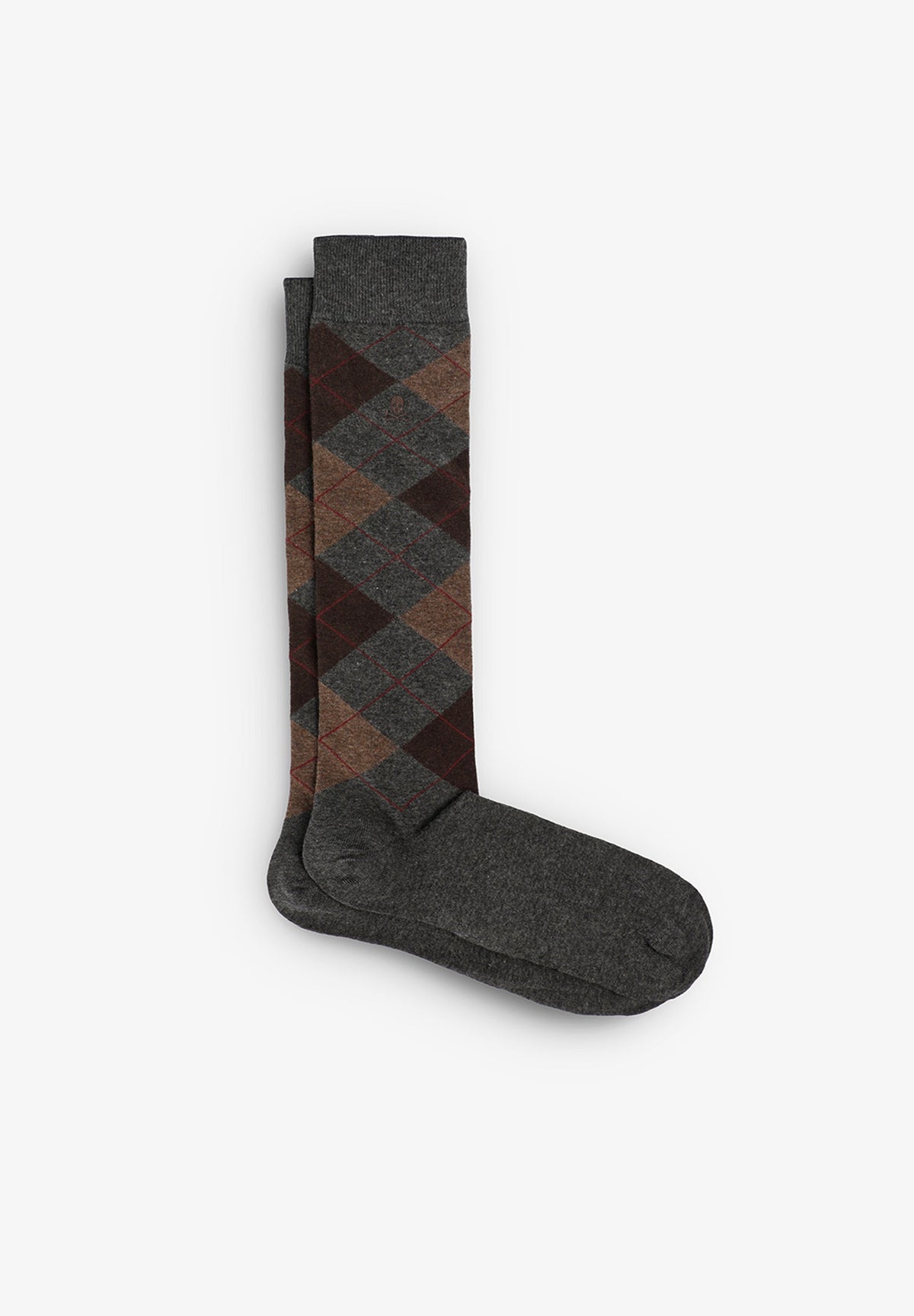 DIAMOND PATTERN KNEE-HIGH SOCKS