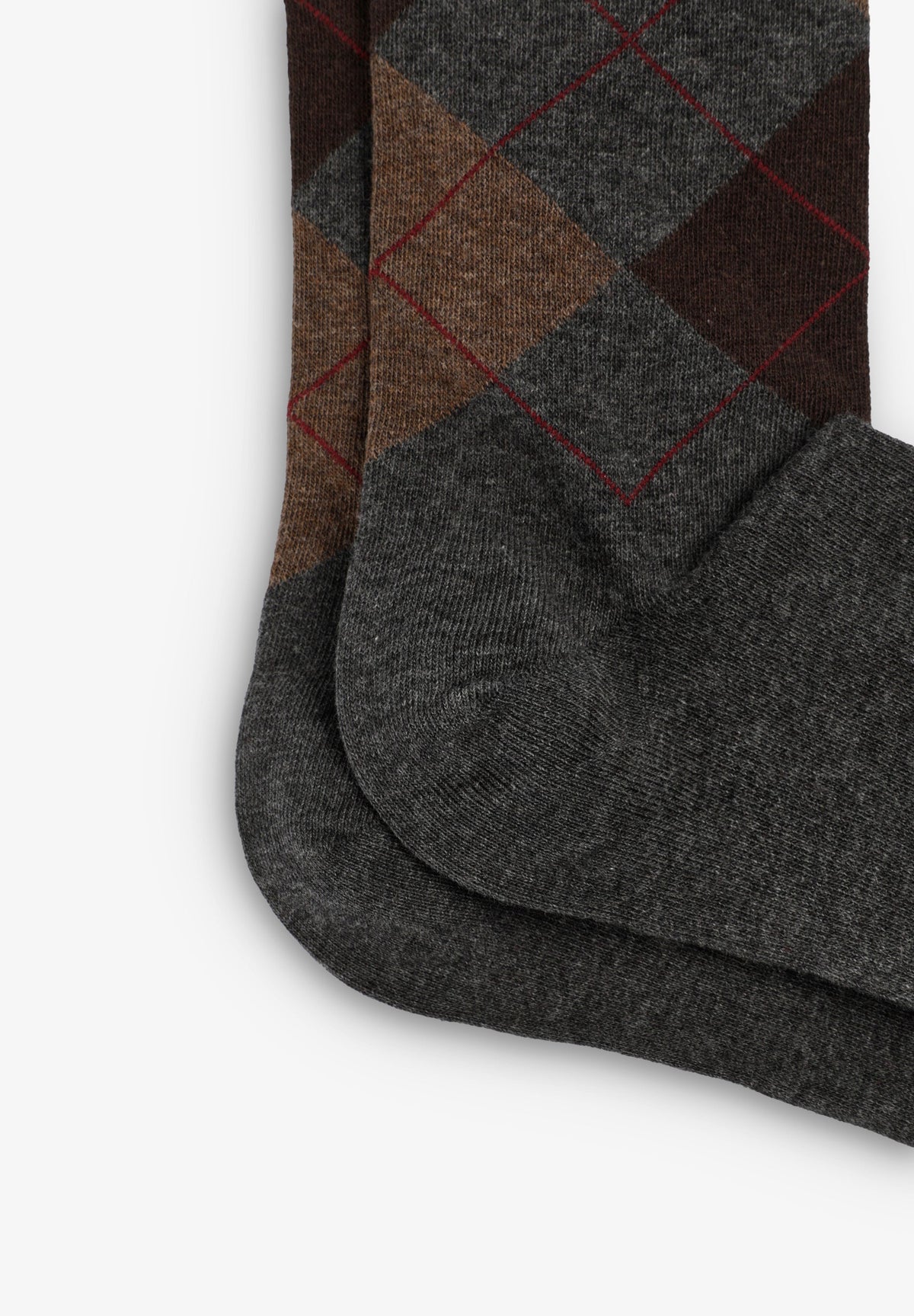 DIAMOND PATTERN KNEE-HIGH SOCKS