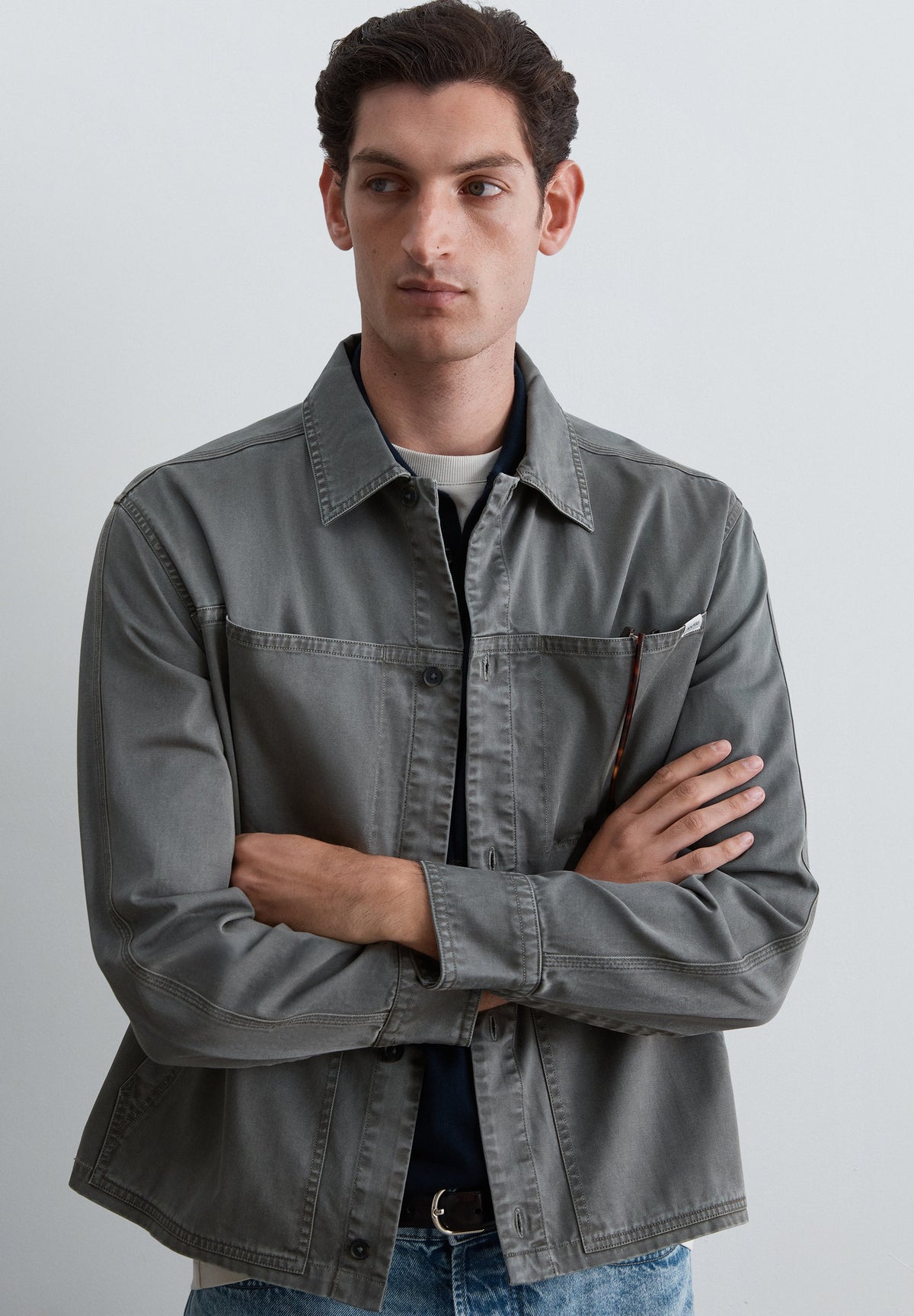 MILITARY OVERSHIRT WITH POCKETS
