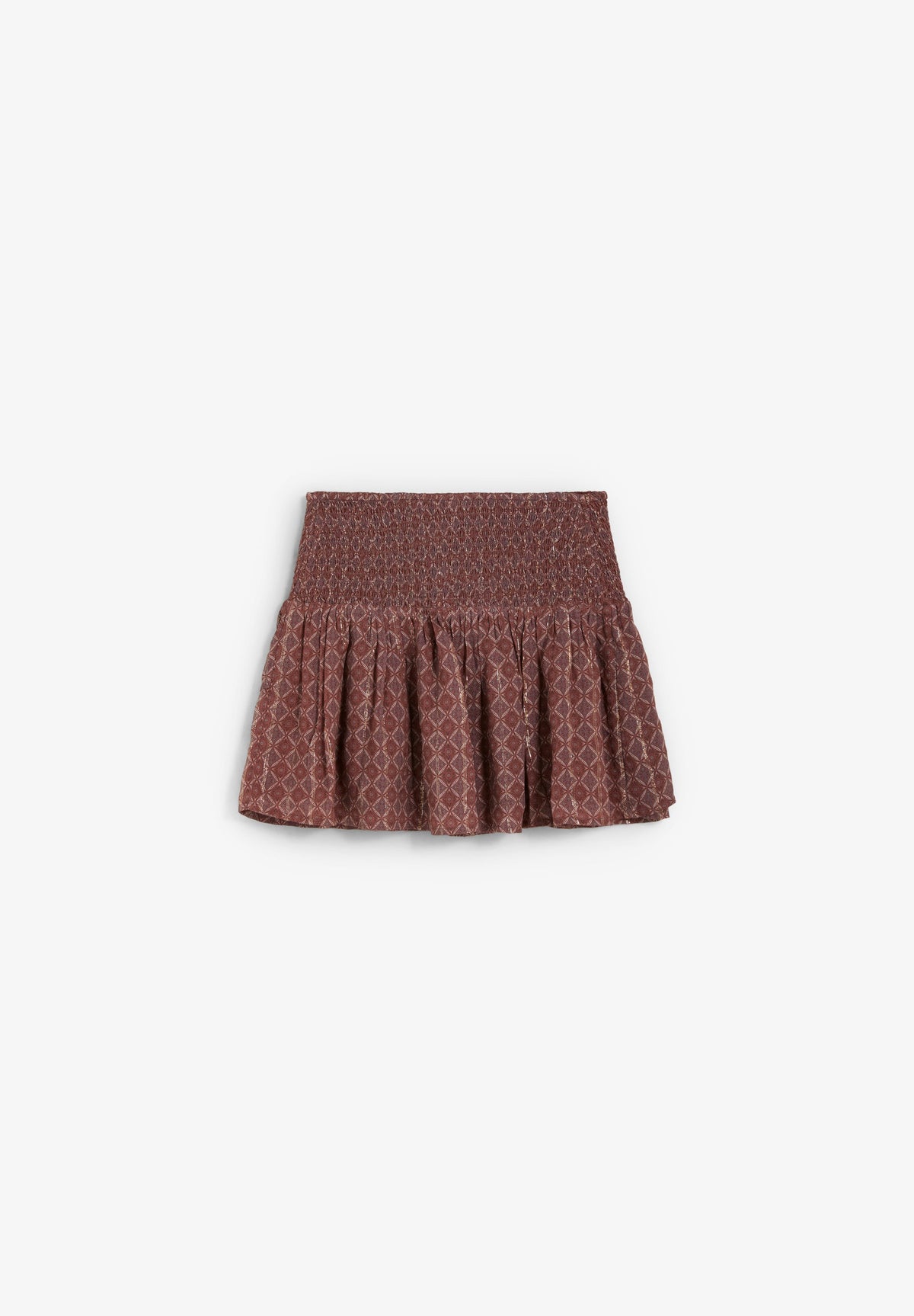 PRINTED SKIRT WITH RUFFLES