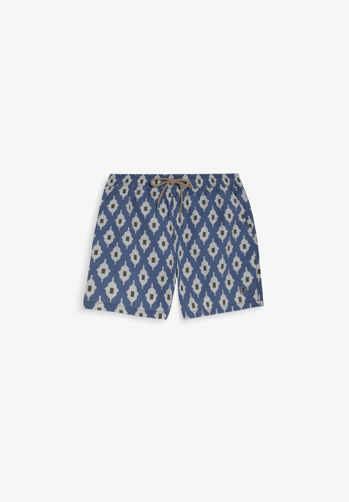 GEOMETRIC PRINT SWIMMING TRUNKS