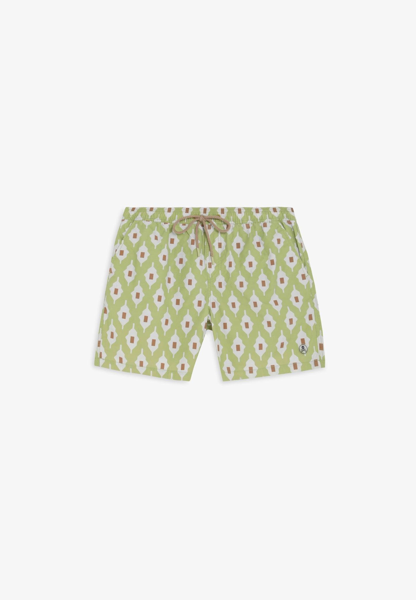 GEOMETRIC PRINT SWIMMING TRUNKS