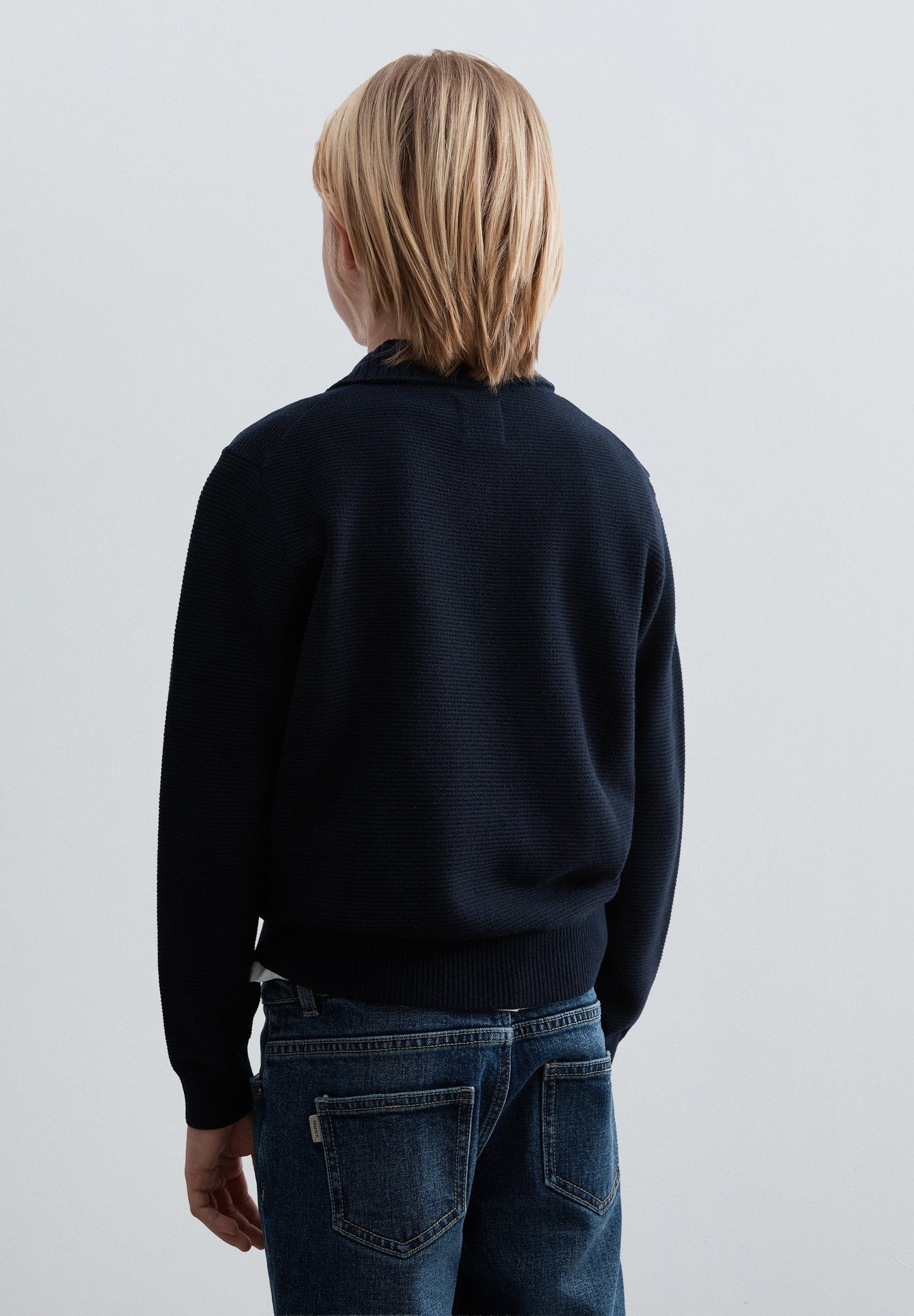 KNIT POLO SHIRT WITH TONAL EMBROIDERY
