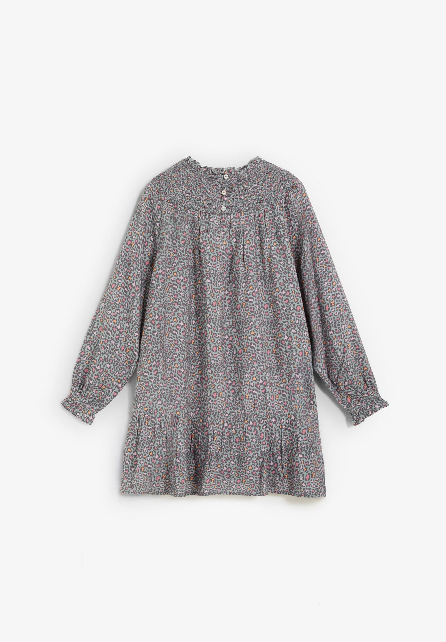 LONG SLEEVE ANIMAL PRINT DRESS