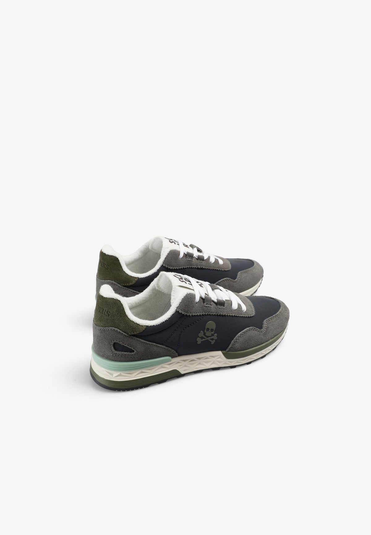 SKULL SPLIT SUEDE SNEAKERS