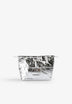 FAUX LEATHER TOILETRY BAG WITH RUCHED CLOSURE