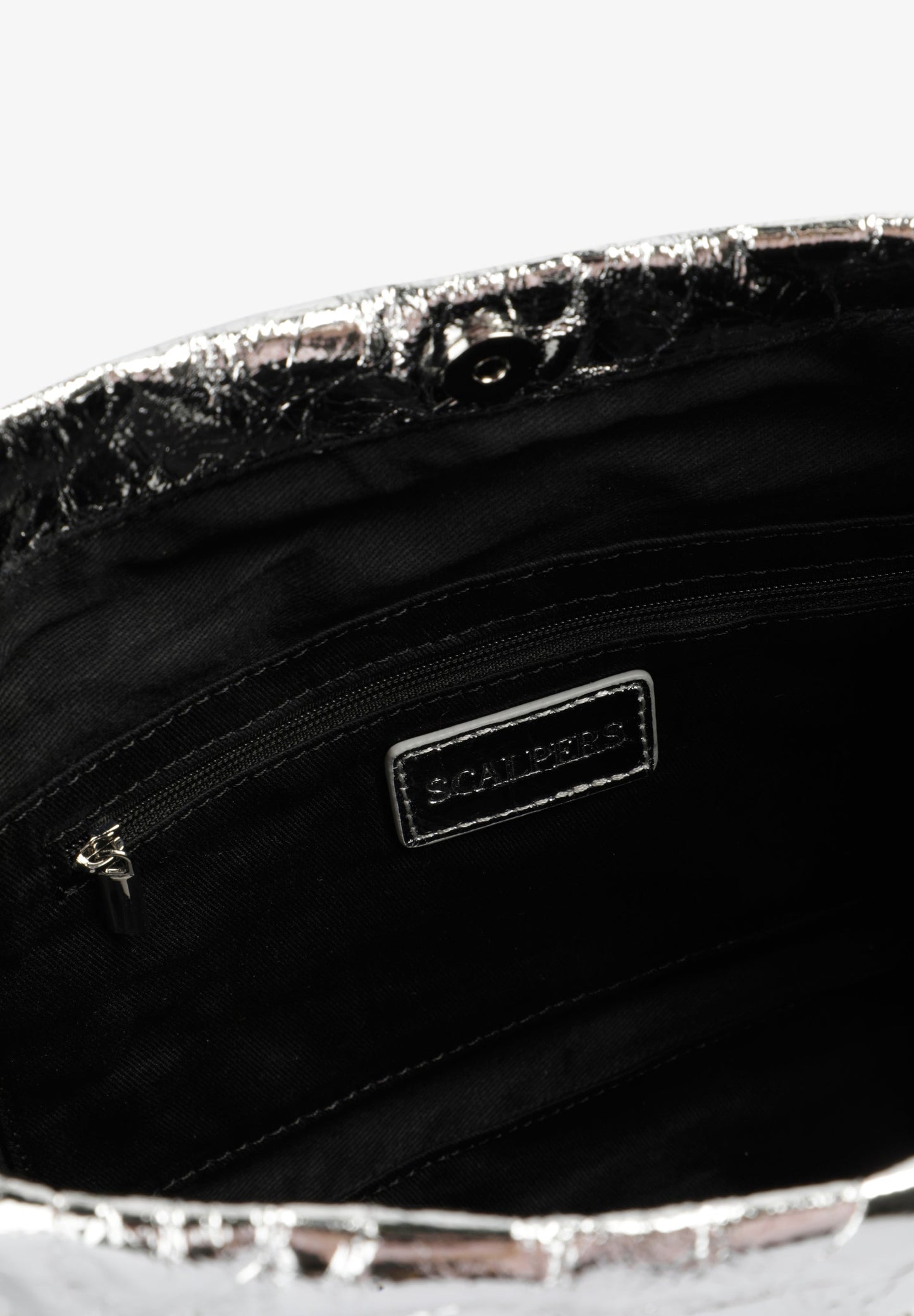 FAUX LEATHER TOILETRY BAG WITH RUCHED CLOSURE