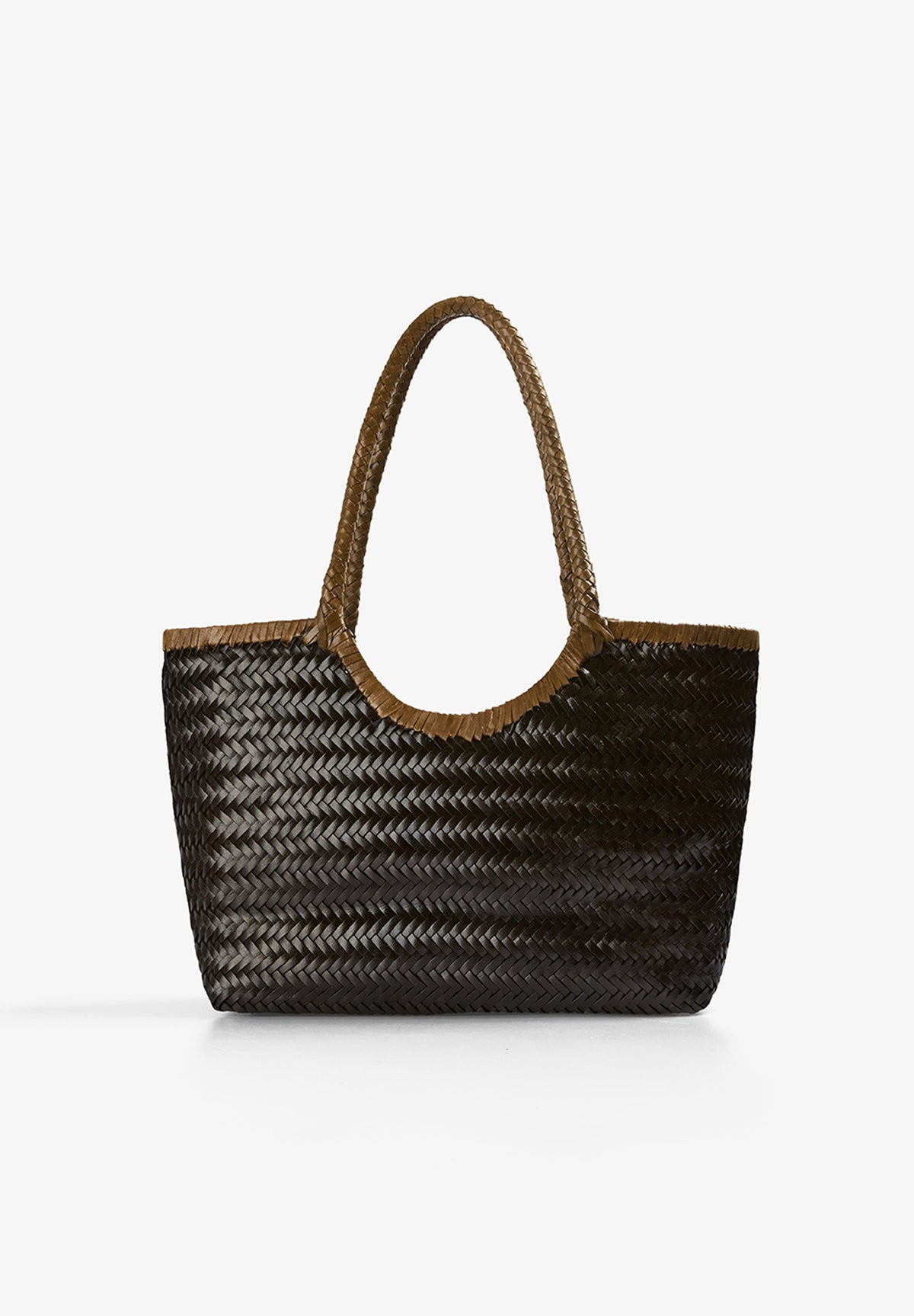 SHOULDER BAG WITH PLAITED LEATHER