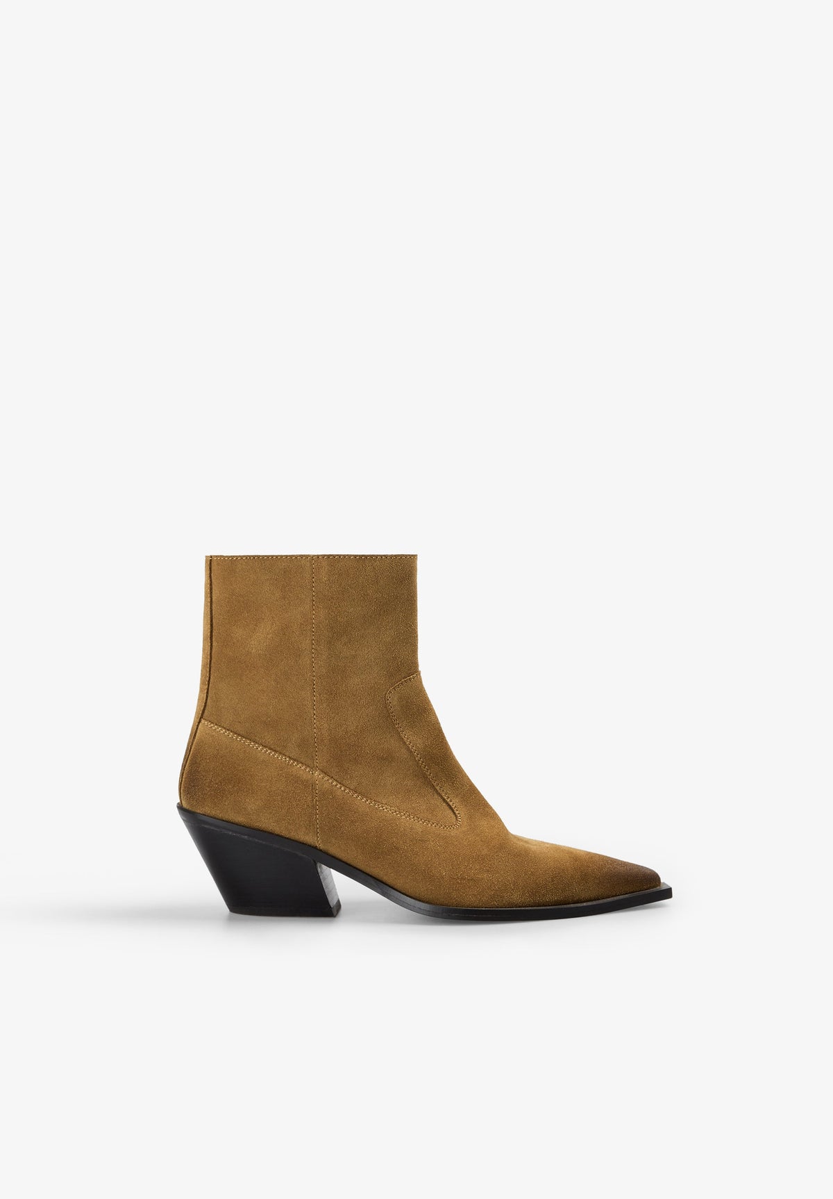 HIGH-HEEL SUEDE ANKLE BOOTS