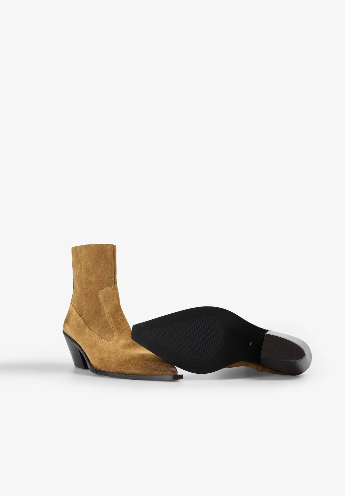 HIGH-HEEL SUEDE ANKLE BOOTS