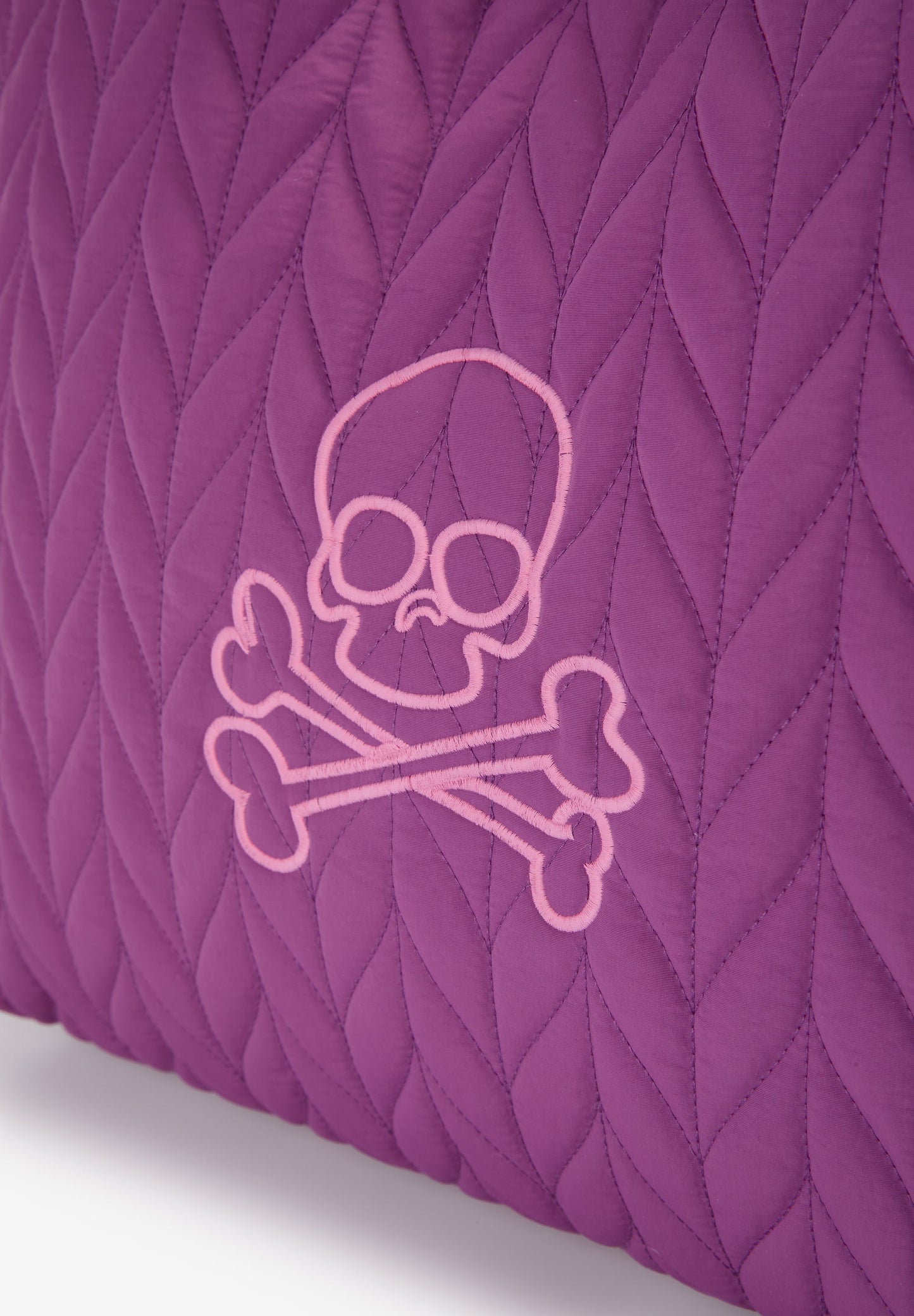 QUILTED SKULL TOTE BAG