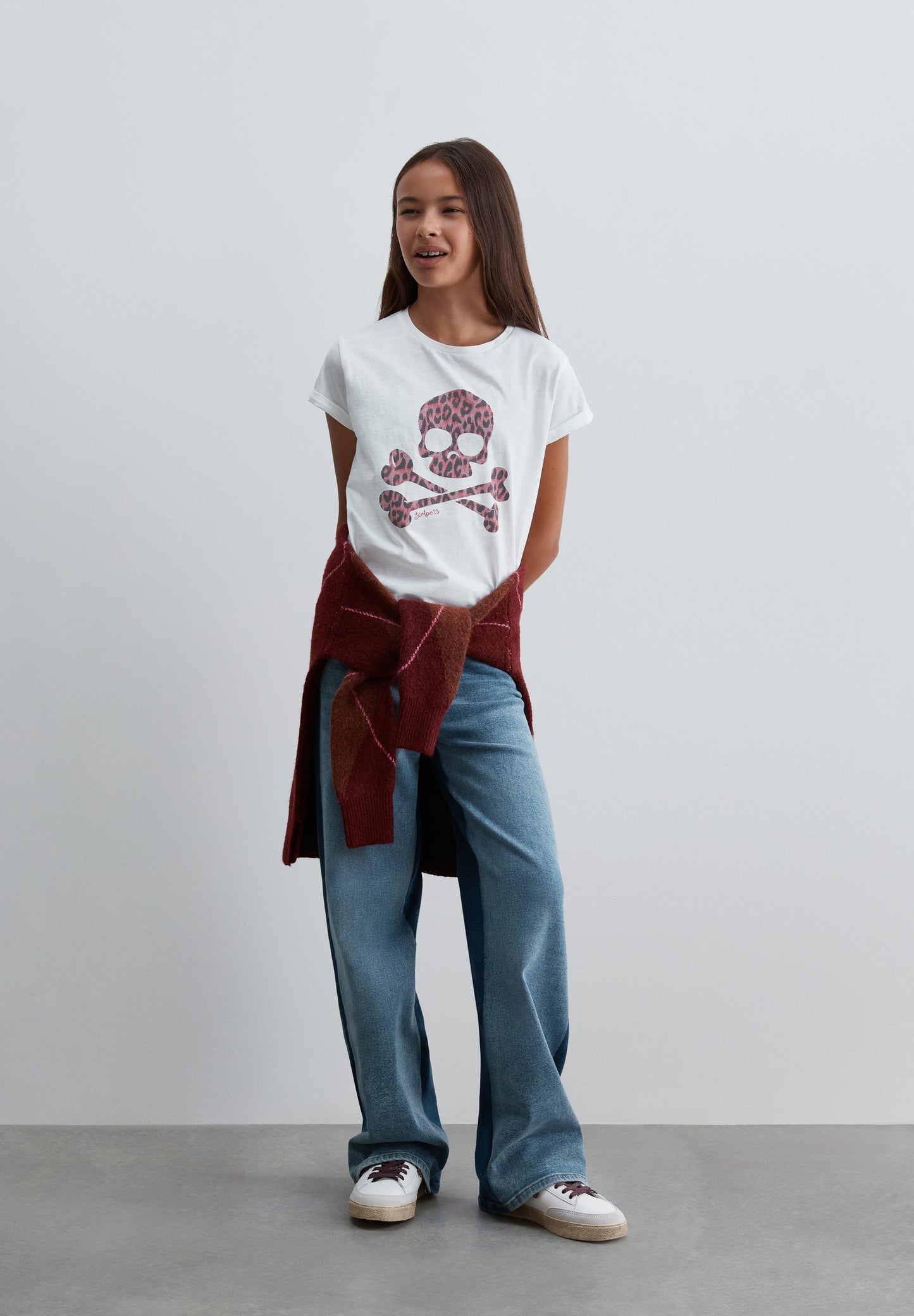 ANIMAL PRINT SKULL T-SHIRT