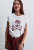 ANIMAL PRINT SKULL T-SHIRT