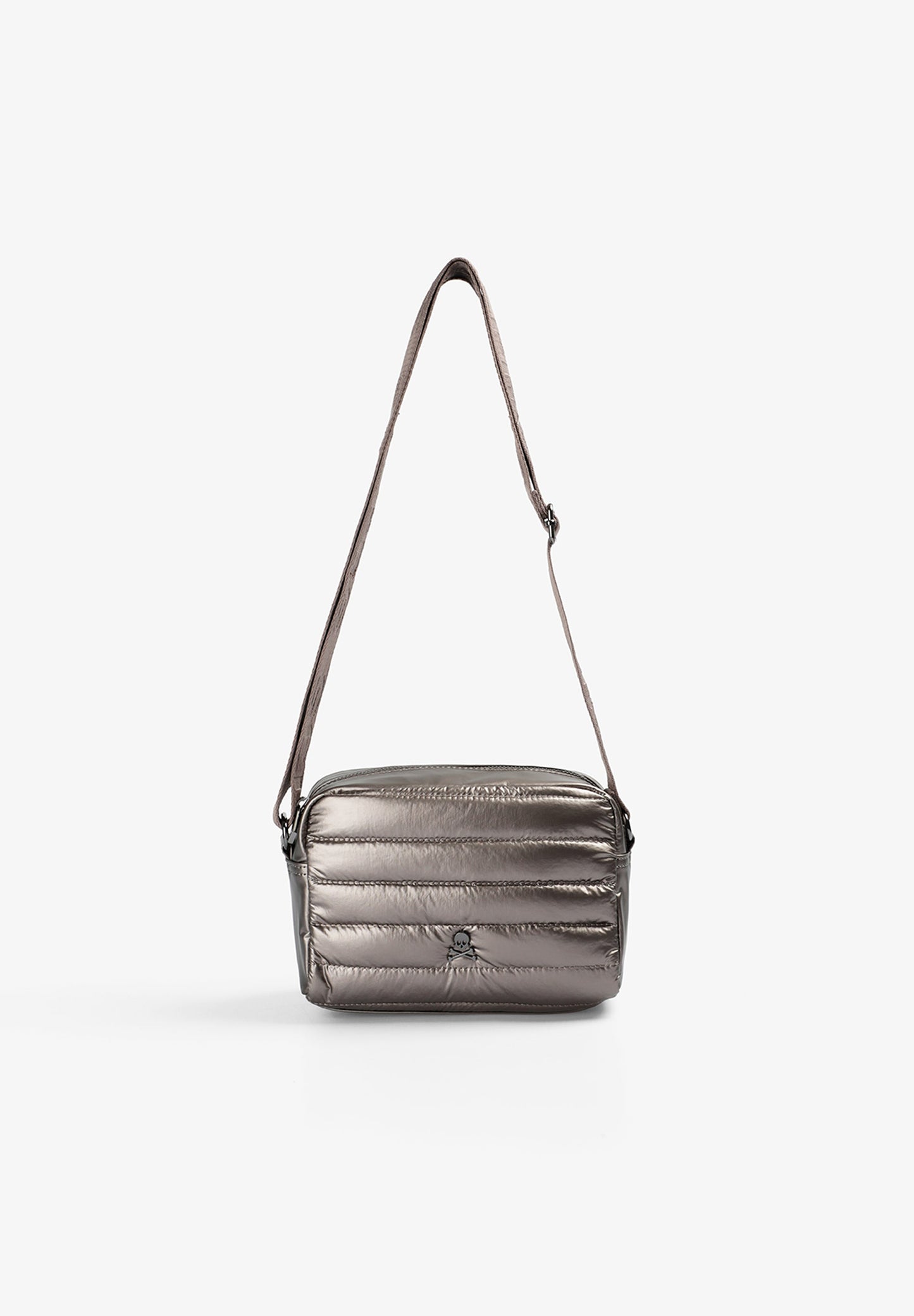 METALLIC QUILTED CROSSBODY BAG