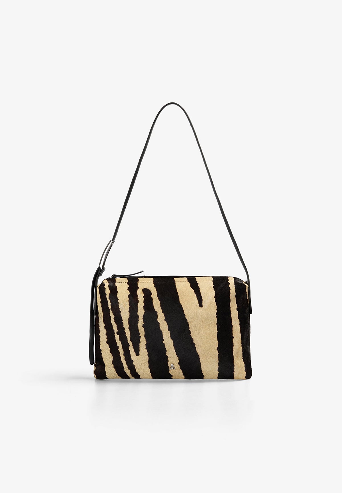 LEATHER SHOULDER BAG WITH ANIMAL PRINT