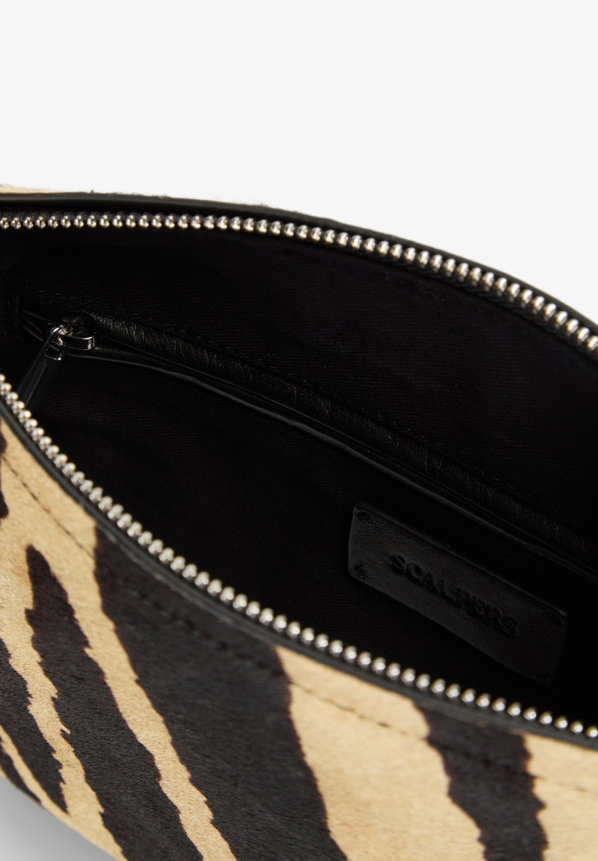 LEATHER SHOULDER BAG WITH ANIMAL PRINT