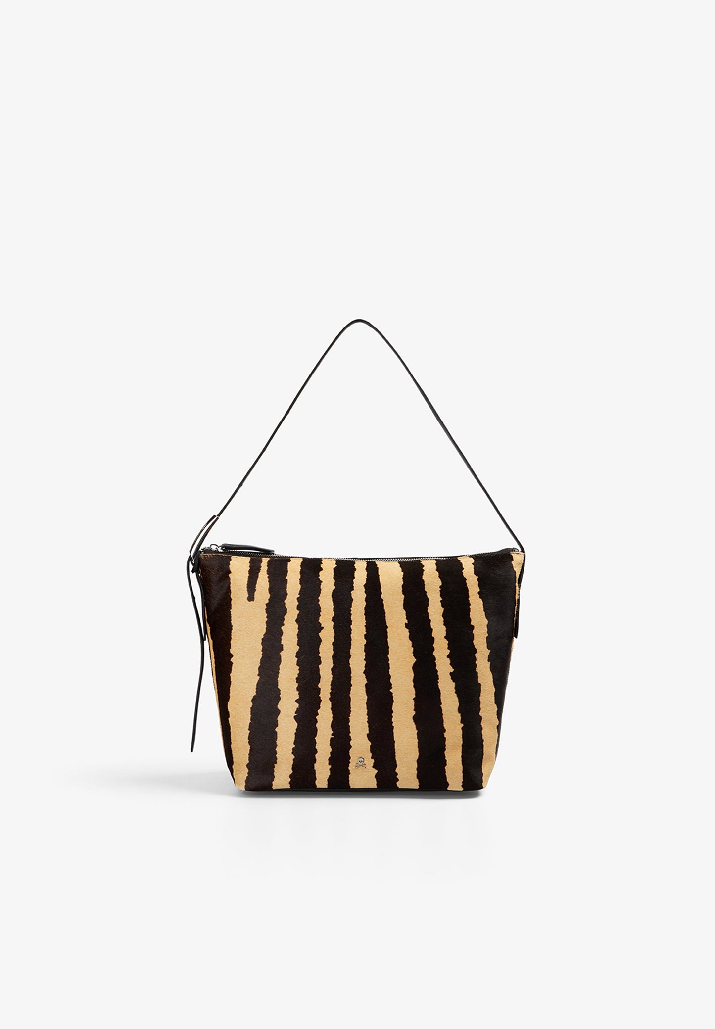 LEATHER SHOULDER BAG WITH HANDLE DETAILS