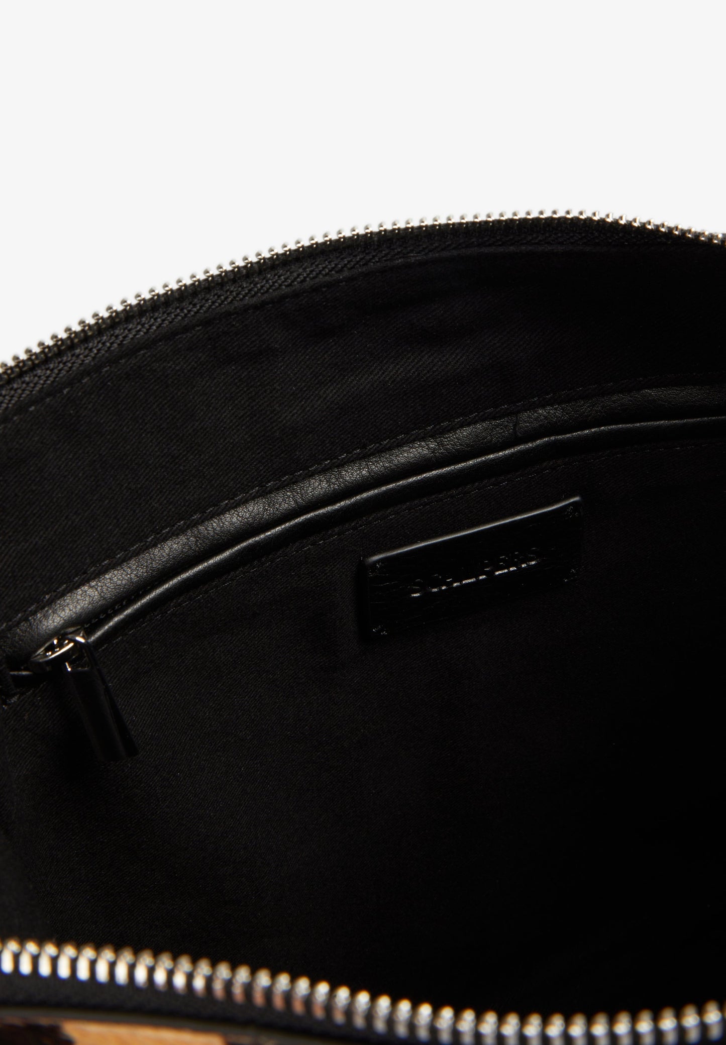 LEATHER SHOULDER BAG WITH HANDLE DETAILS