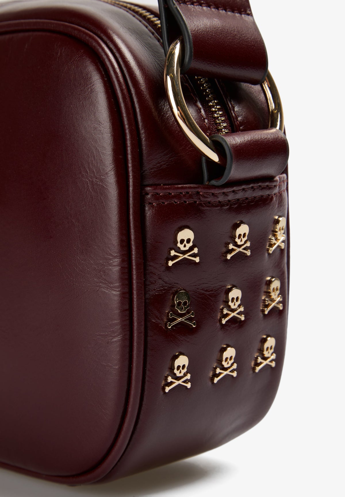 SCNEW SKULL LEATHER BAG