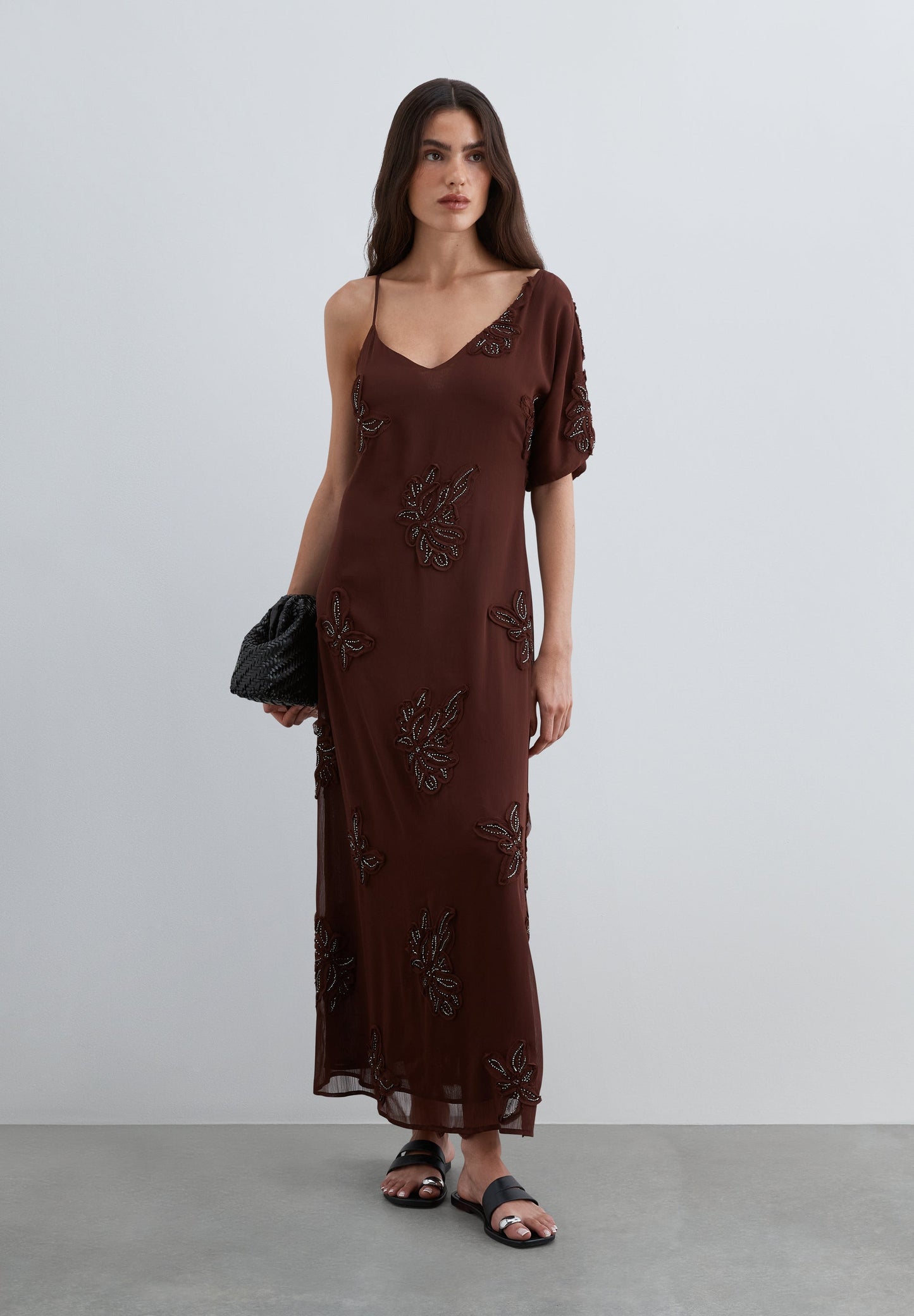ASYMMETRIC BEADED DRESS