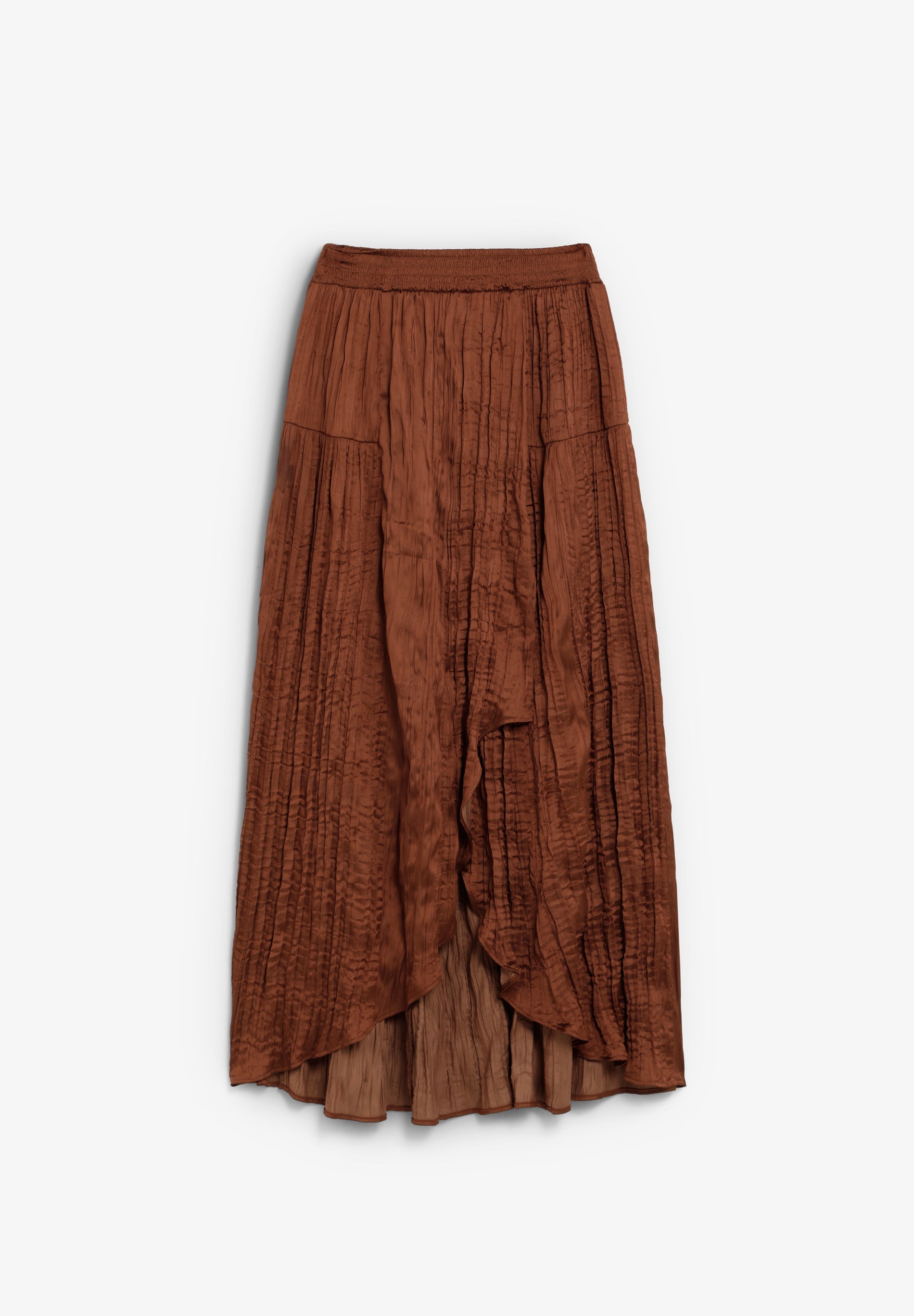 TEXTURED SATIN SKIRT