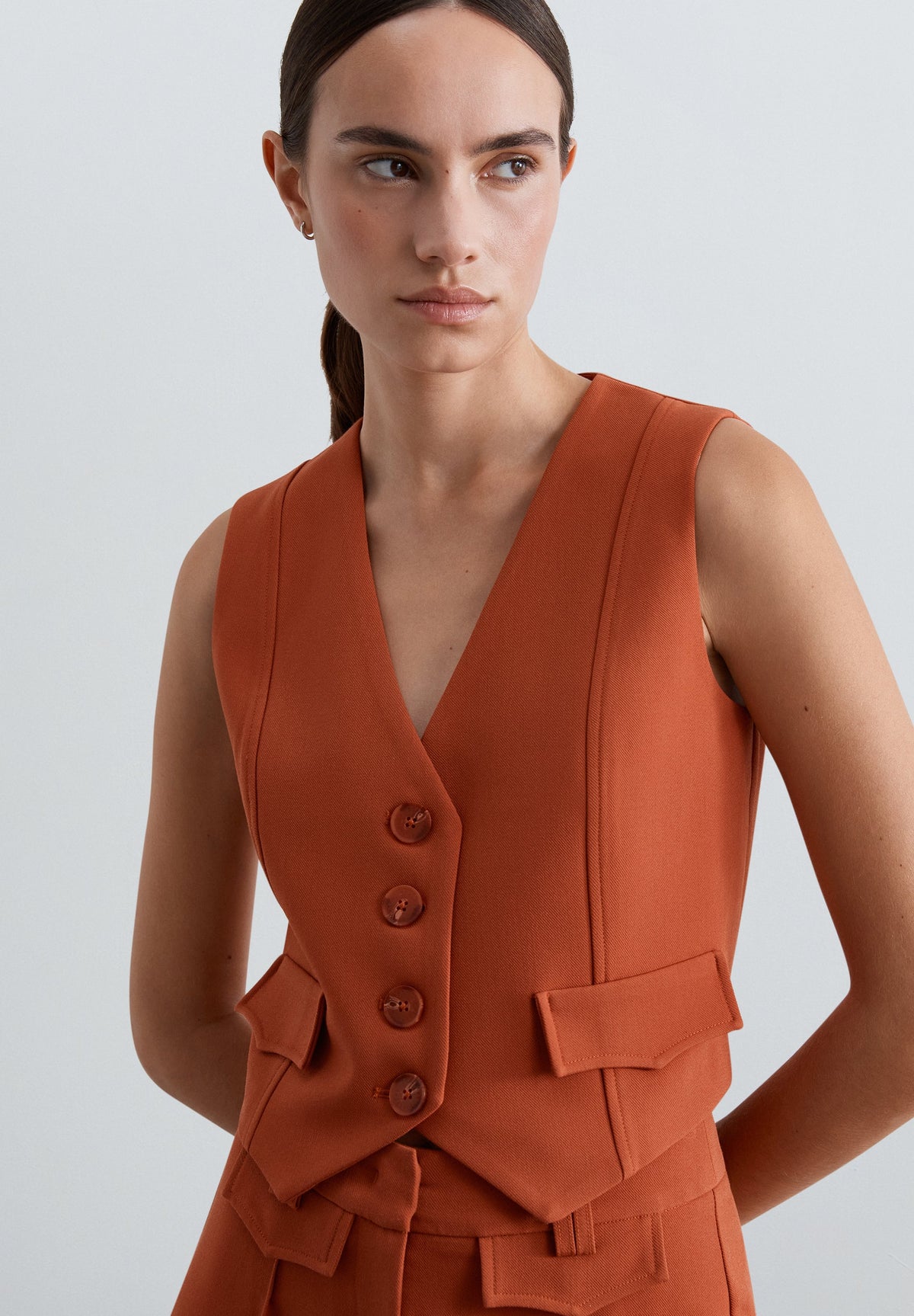 WAISTCOAT WITH LAPEL DETAILS