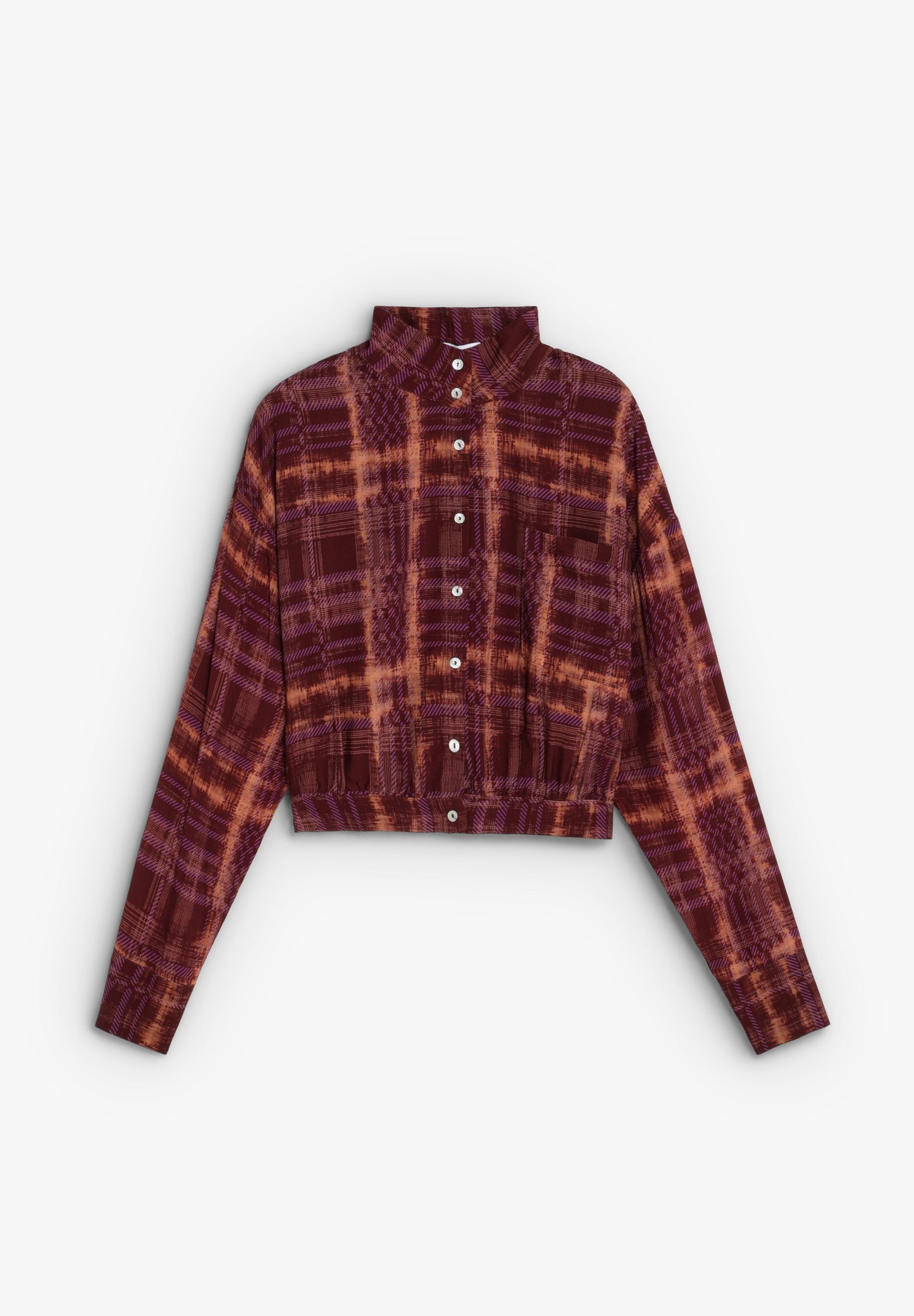 PRINTED HIGH NECK SHIRT