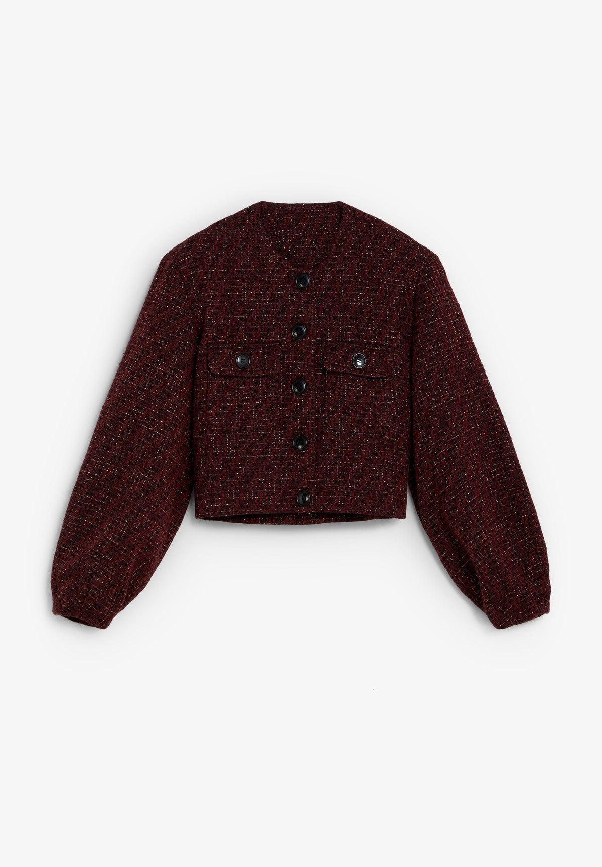 METALLIC YARN TWEED JACKET