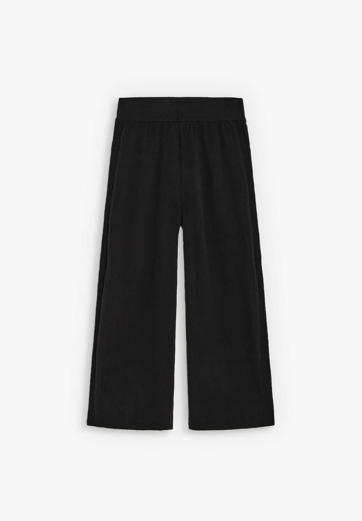 WIDE LEG KNIT TROUSERS