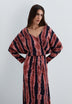 TIE-DYE PRINT MIDI DRESS