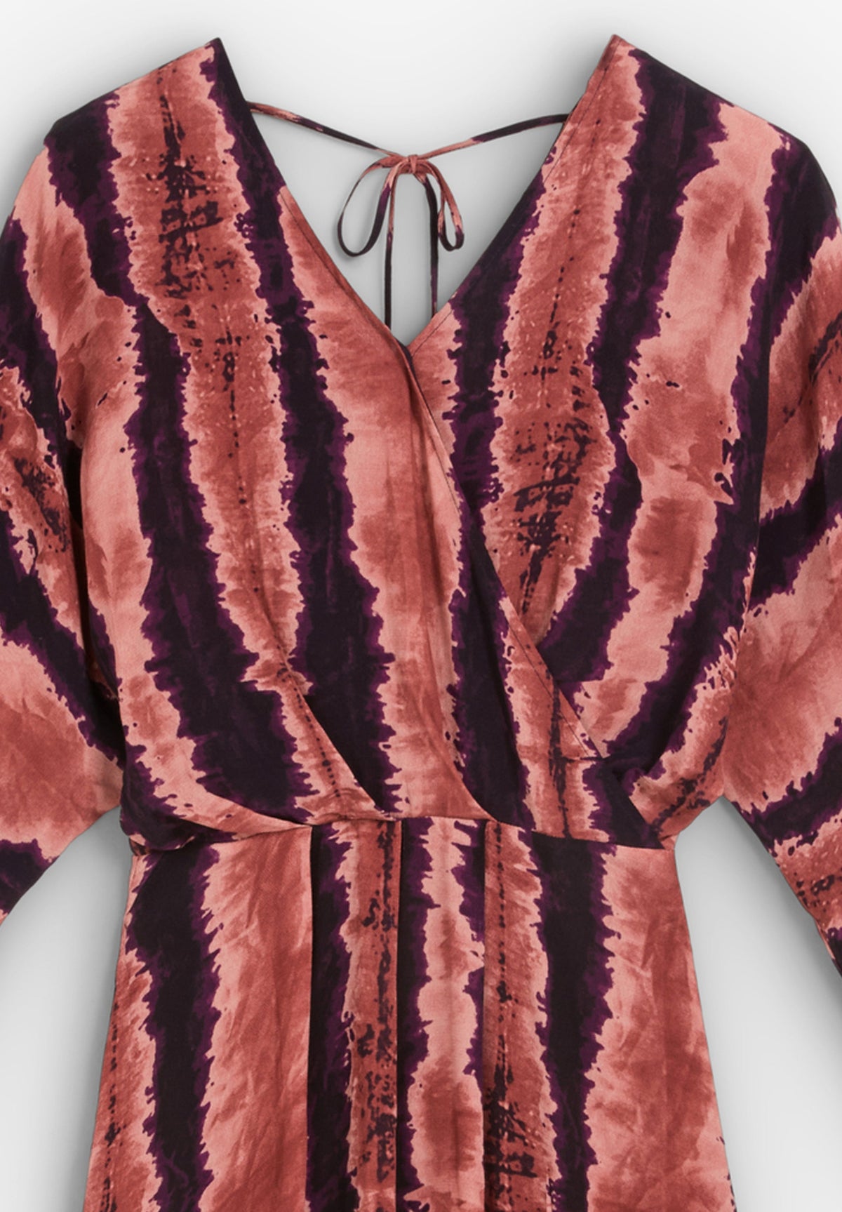TIE-DYE PRINT MIDI DRESS