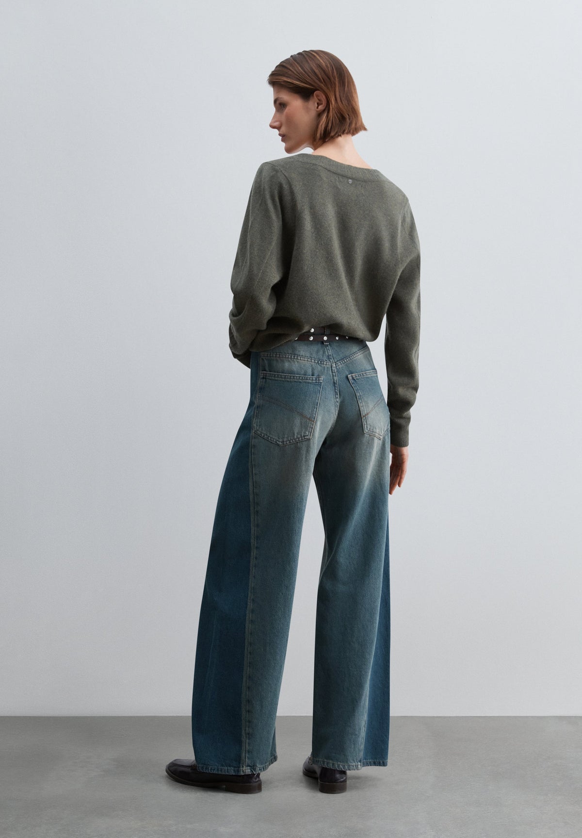 TWO-TONE MAXI JEANS