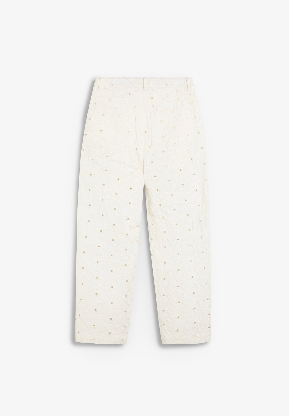 PERFORATED EMBROIDERED TROUSERS