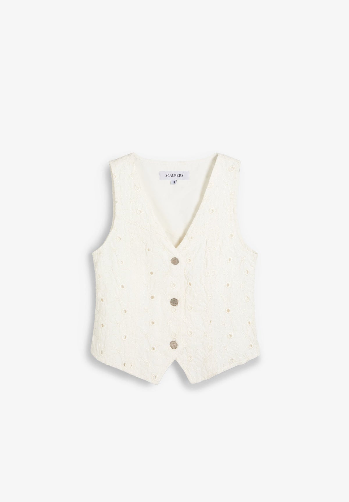 EMBROIDERED PERFORATED WAISTCOAT