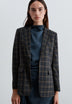 CHECK BLAZER WITH BELT