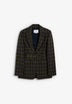 CHECK BLAZER WITH BELT