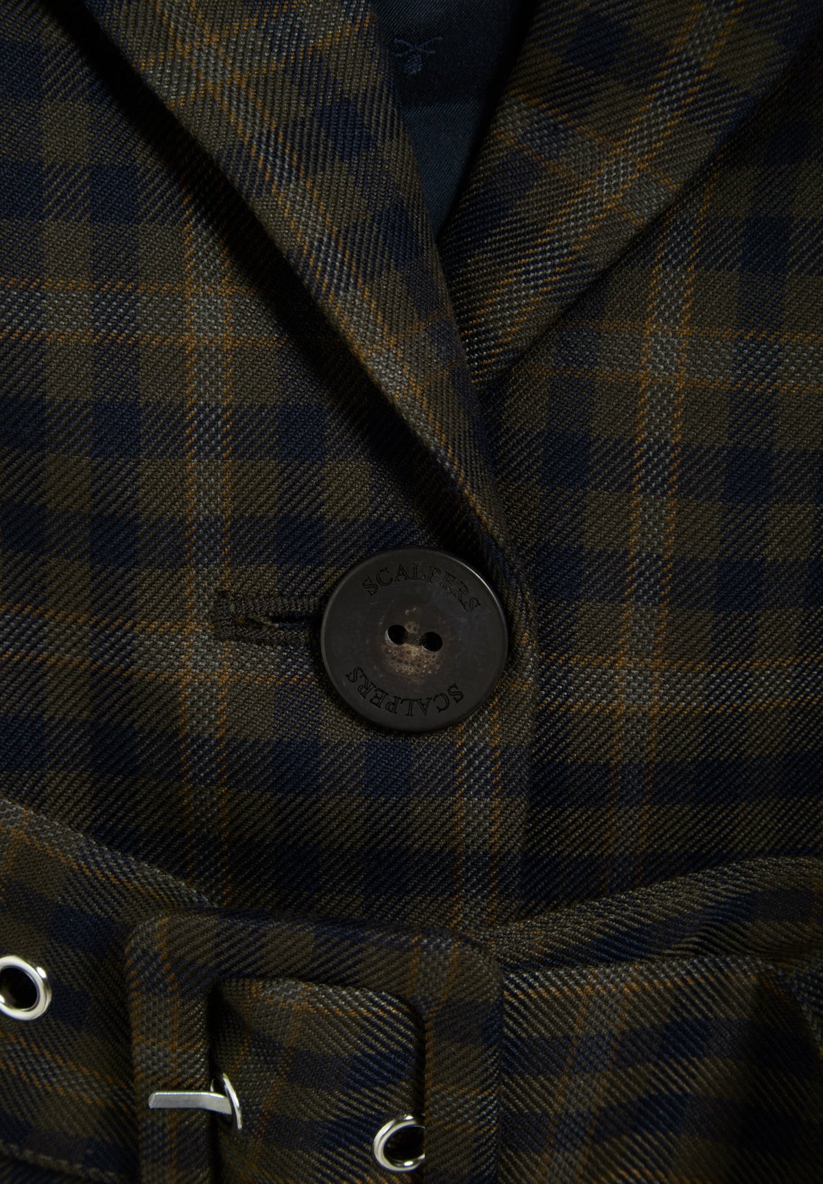 CHECK BLAZER WITH BELT
