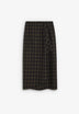 CHECK SATIN SKIRT