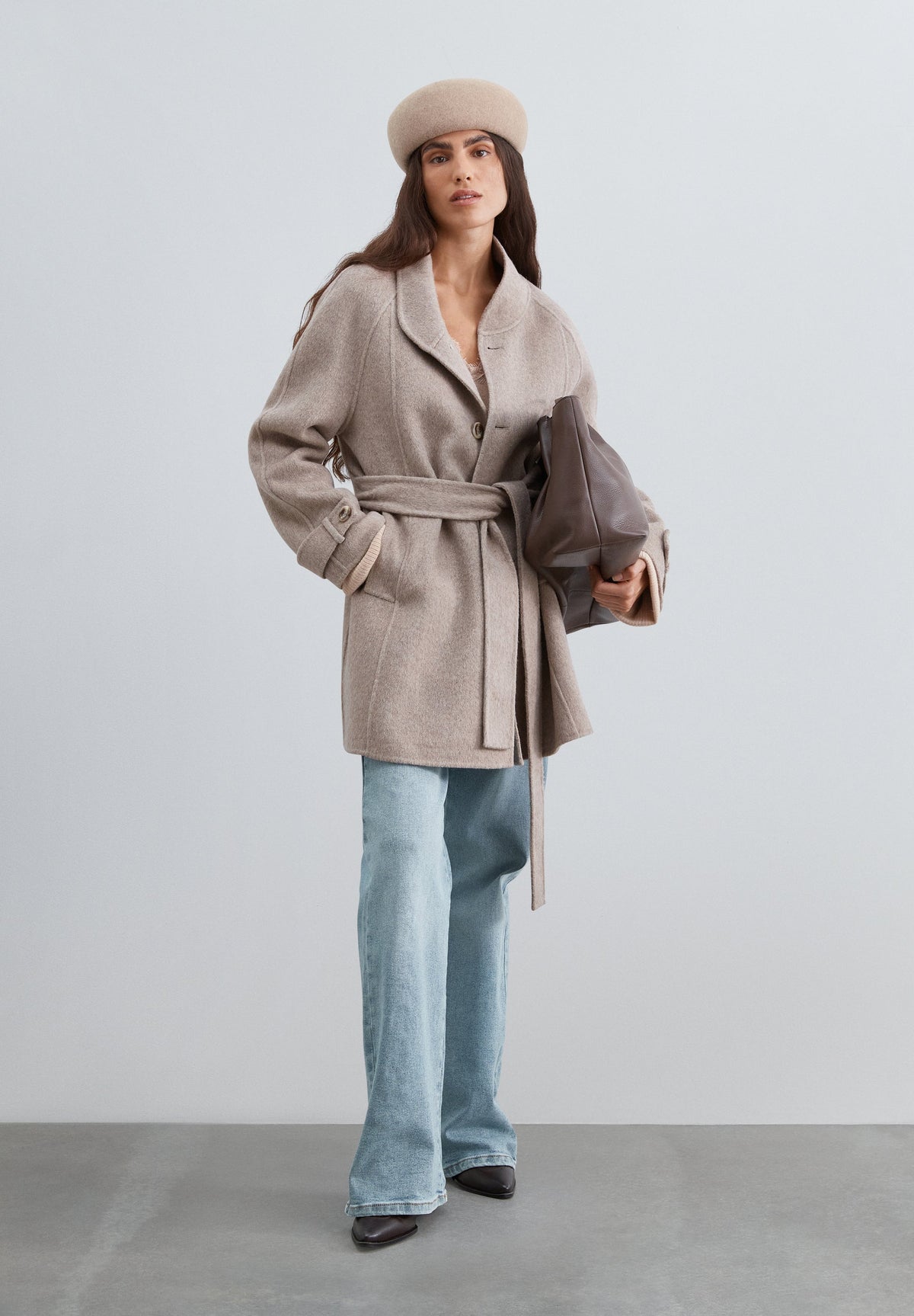 WOOL COAT WITH BELT