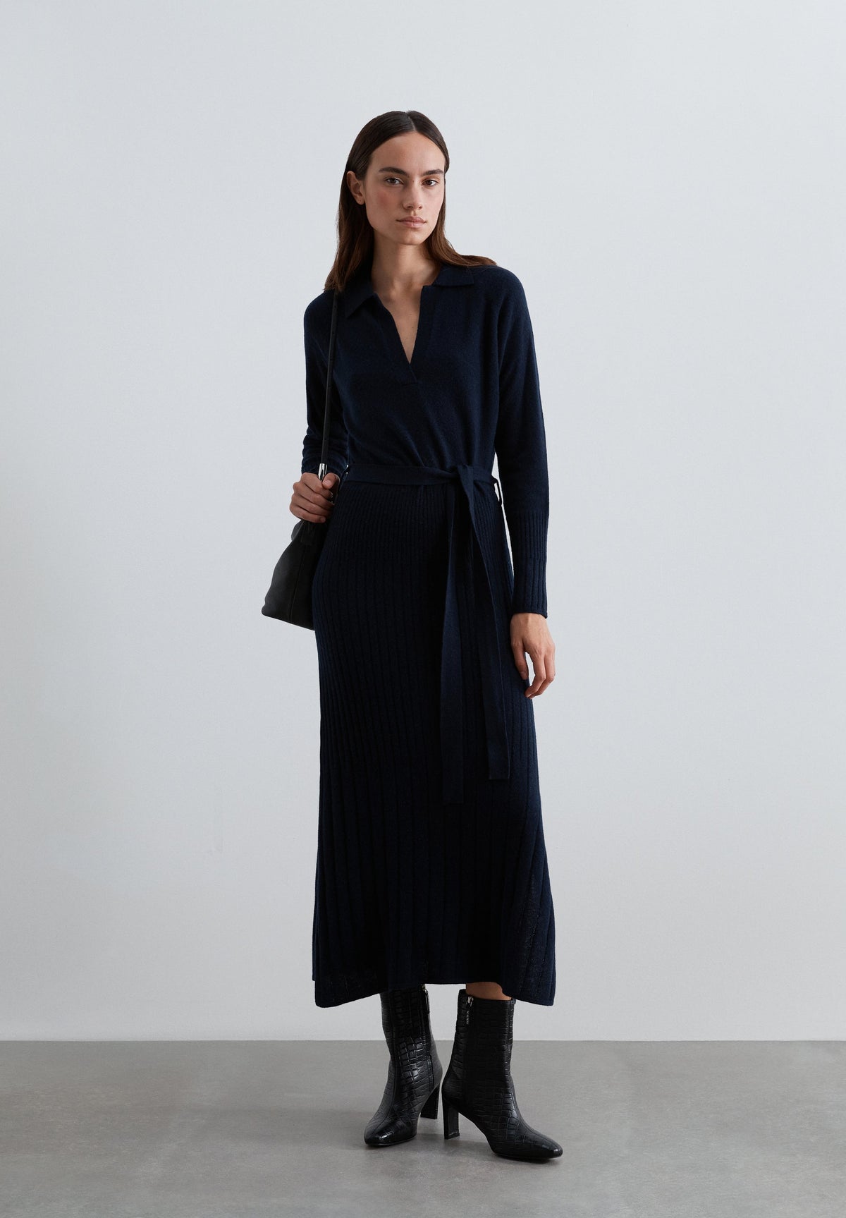 POLO COLLAR KNIT DRESS
