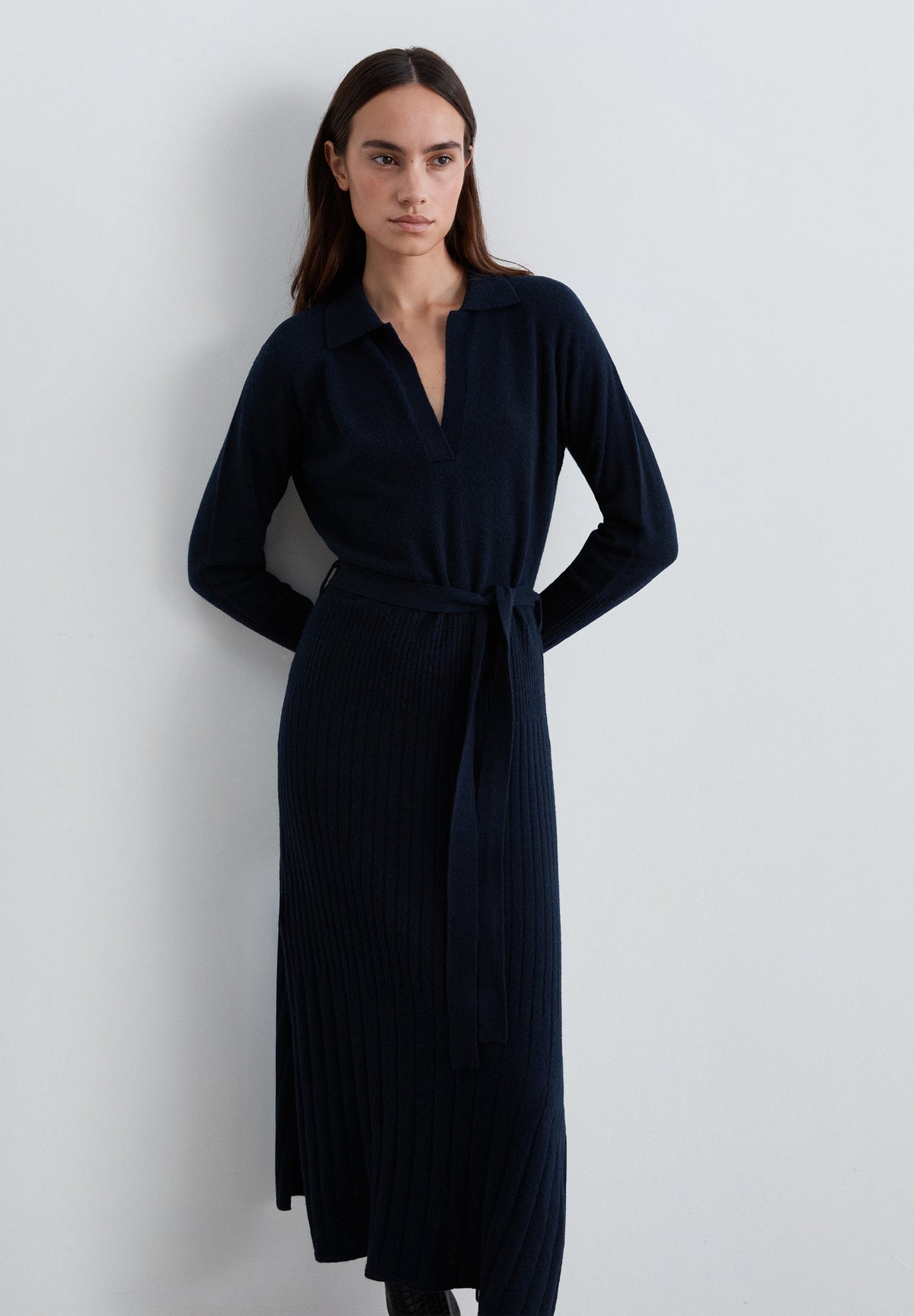 POLO COLLAR KNIT DRESS