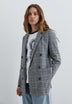DOUBLE-BREASTED CHECK BLAZER