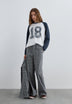 STRAIGHT CHECKED TROUSERS