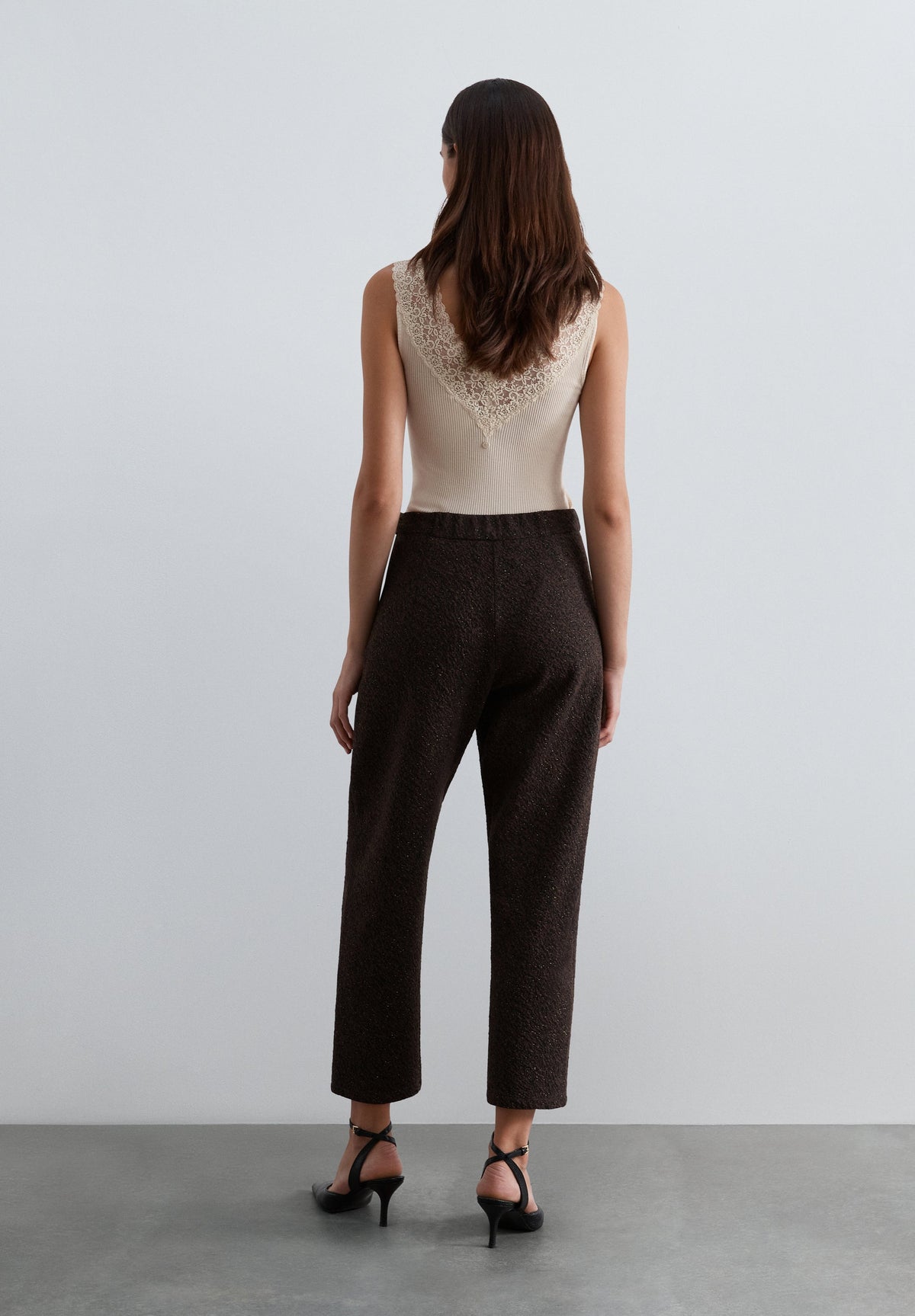 STRAIGHT LUREX TROUSERS